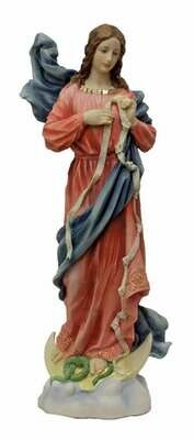 8" Our Lady Undoer of Knots, hand-painted color, 8"