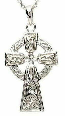 Sterling Silver Large Celtic Cross on a 18&quot; Chain