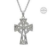 Celtic Trinity Cross Embellished with Swarovski® Crystals &amp; Chain