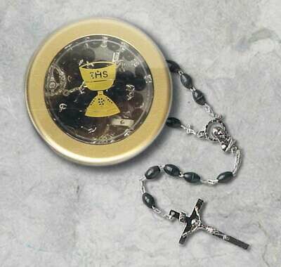 Black Rosary and Chalice Box
