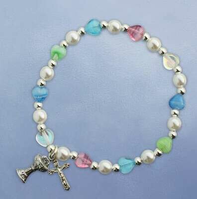 Youth Multi-Colored Hearts Bracelet