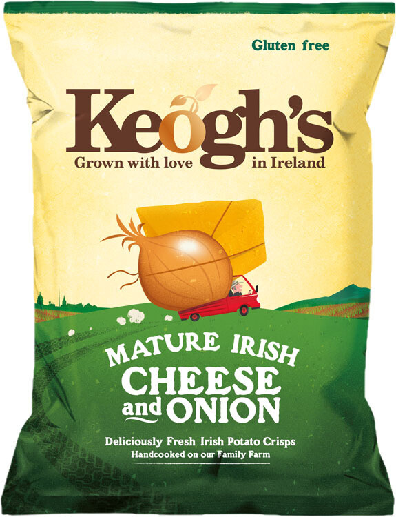 Keoghs Dubliner Cheese &amp; Onion Crisps 40g