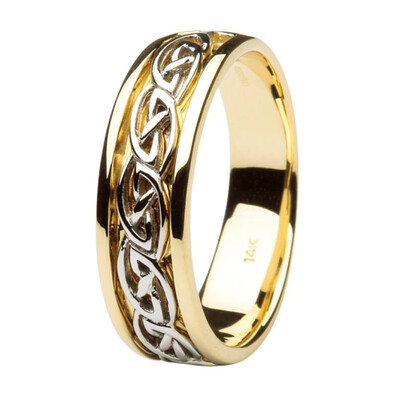 Gents 14kt Gold Wedding Ring Celtic Knot Design