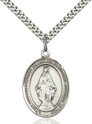 Sterling Silver Miraculous Medals and Mary Medals