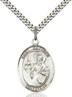 Sterling Silver Patron Saint Medals M through P