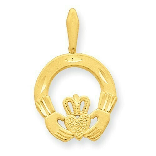 14kt Gold Claddagh Charm