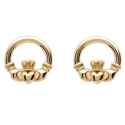10kt Gold Claddagh Stud Earrings