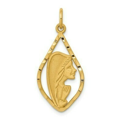 14kt Gold Blessed Mary Pendant