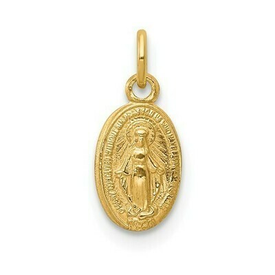 14kt Gold Tiny Miraculous Medal Charm