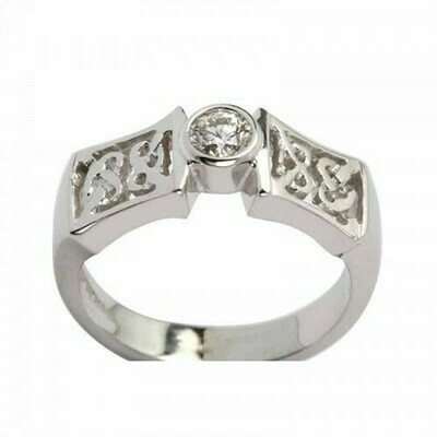 14kt Gold Celtic Solitaire Ring (1x .25 ct.) Brilliant Cut Diamond