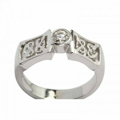 14kt Gold Celtic Solitaire Ring (1x .25 ct.) Brilliant Cut Diamond