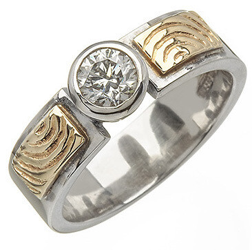 14kt Gold Spiral Solitaire (1 x .25 ct. or. 33 ct. or .56 ct.) Brilliant Cut Diamond