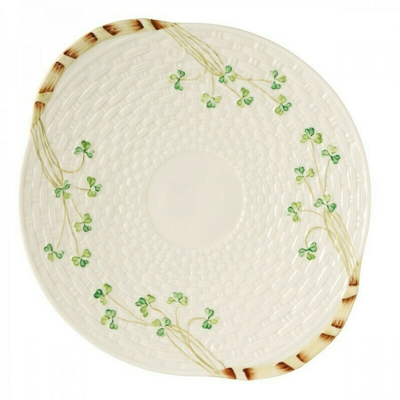 Belleek Shamrock Bread Plate