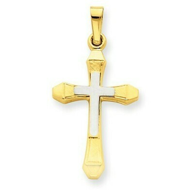 14kt. Gold Two-Tone Hollow Cross Pendant