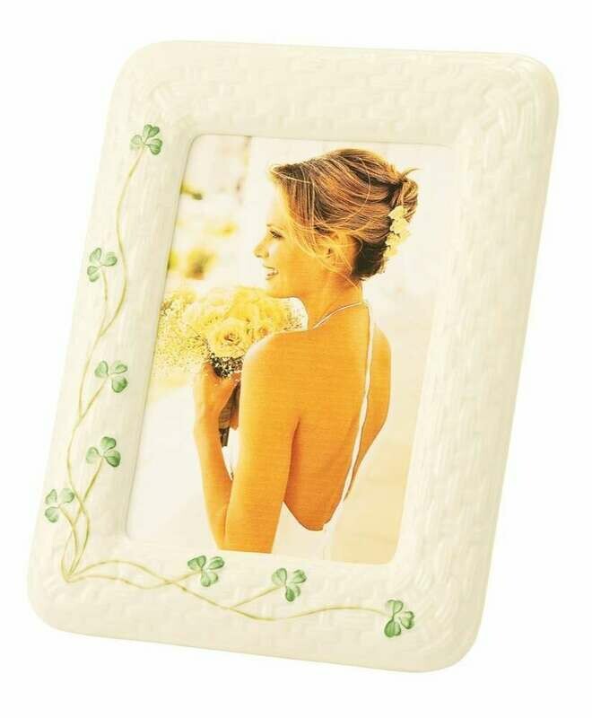 Belleek Shamrock 5 x 7 Frame Disc.