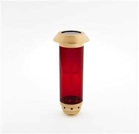 Red Solar Cemetary Light and Stake