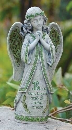 14.5&quot; Irish Angel Garden Statue