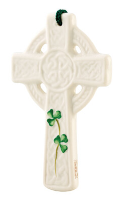Belleek St. Kieran's Celtic Cross Ornament