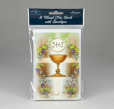 First Communion Chalice Thank you Cards