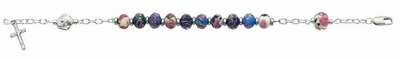 Adult Multi-Colored Crystal Rosary Bracelet