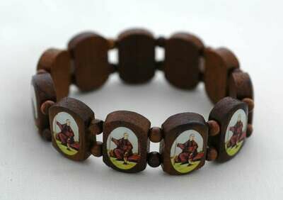 Brazilian Wood Bracelet- St. Peregrine Disc.