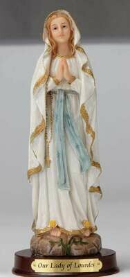8" Our Lady of Lourdes Statue