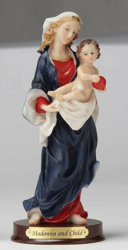 8" Madonna &amp; Child Statue