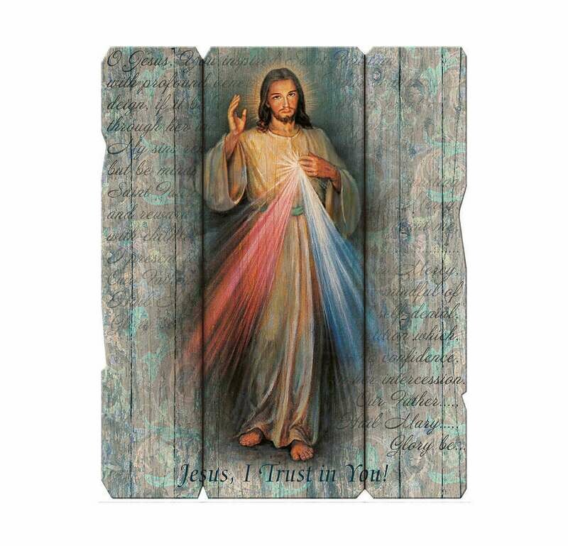 Divine Mercy Laser Cut Wooden Wall Plaque