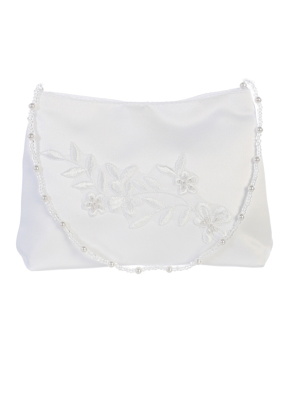 Satin Bag with Lace Applique