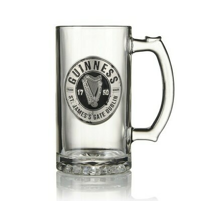 Guinness® Label Tankard with Pewter Logo