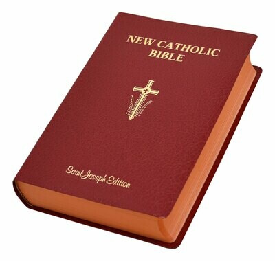 St. Joseph New Catholic Bible (Giant Type)- Red, Imitation Leather