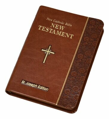 St. Joseph NCB New Testament (Vest Pocket Edition)- Brown Imitation Leather Cover