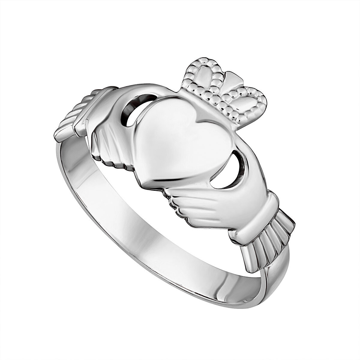 Mens Claddagh Ring- Sterling Silver- Our Standard Silver Mens Claddagh Ring