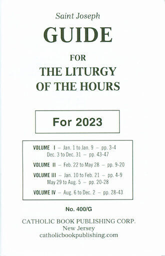 2023 Guide for Liturgy of the Hours