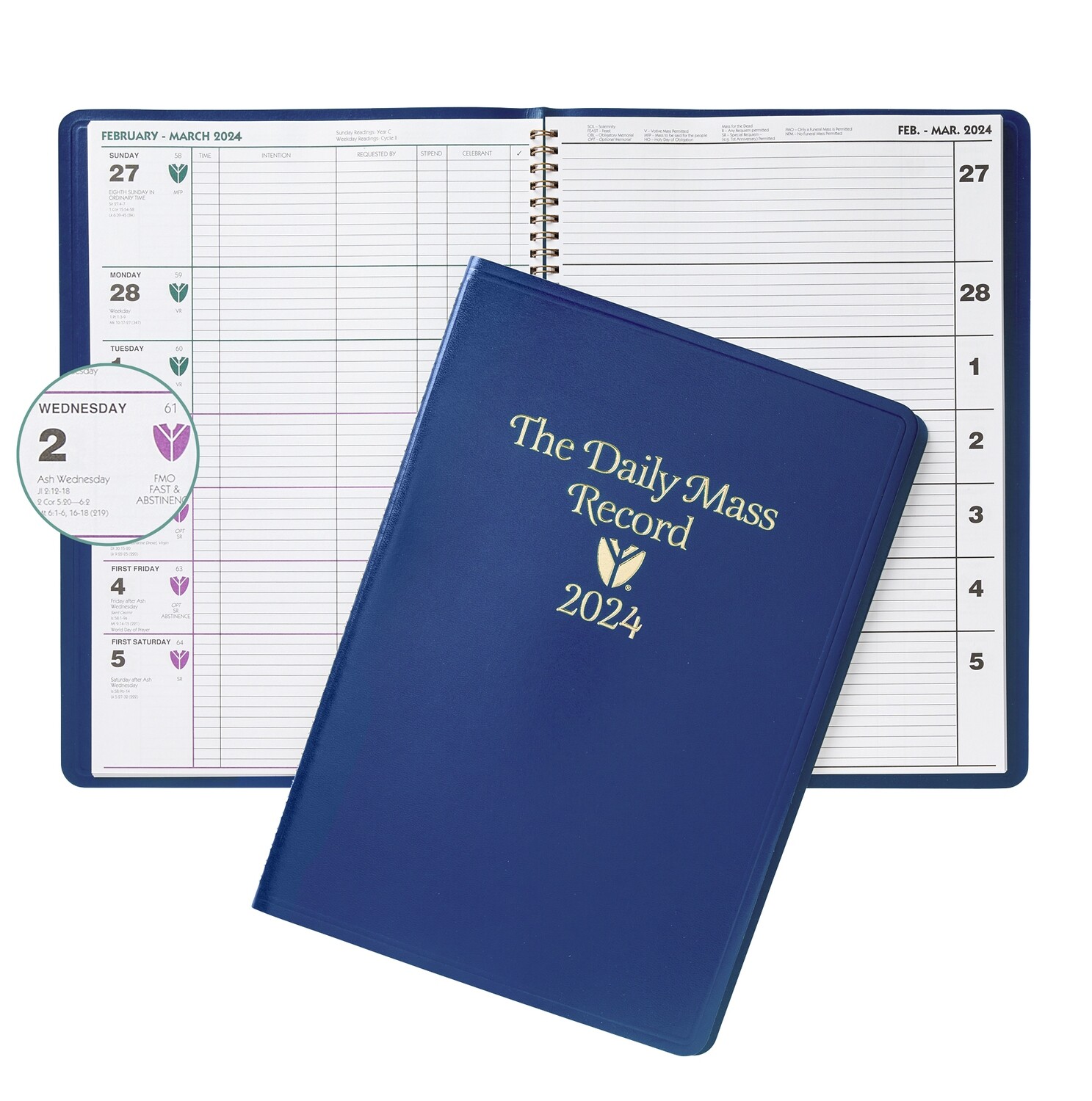 2025 Daily Mass Record Book