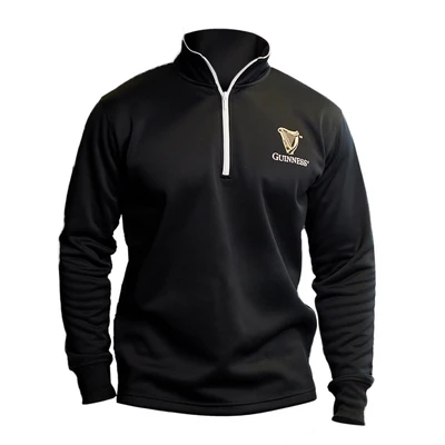 Guinness® Black Quarter Zip with Harp