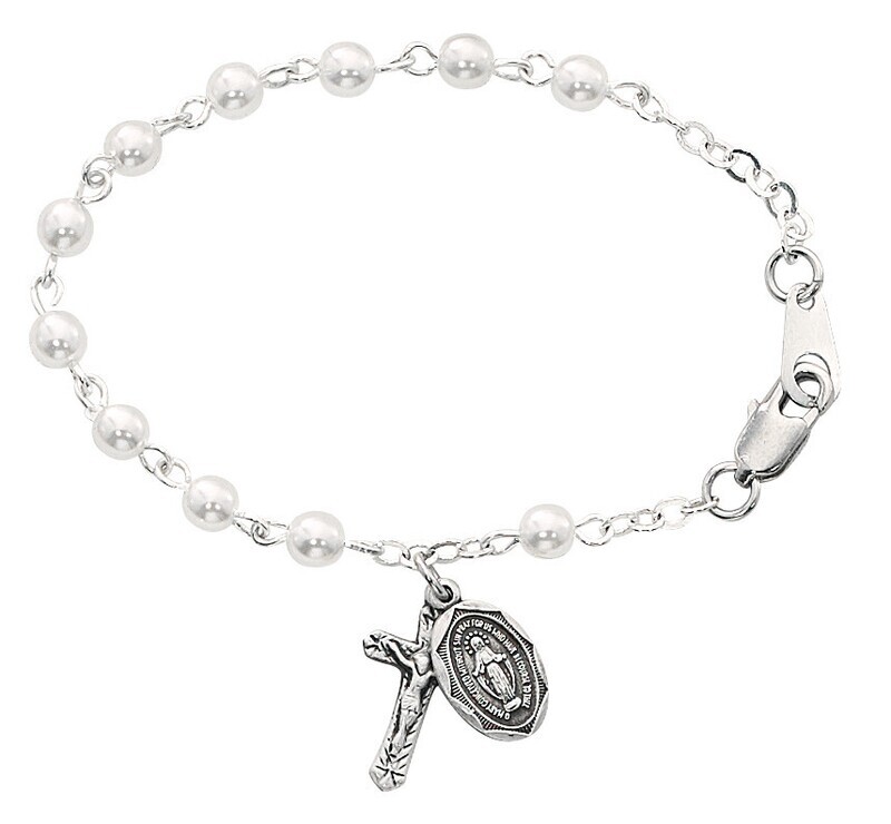 Pearl Baby Rosary Bracelet