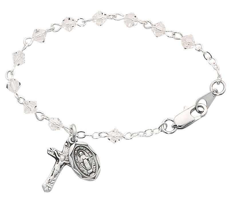 Crystal Baby Rosary Bracelet