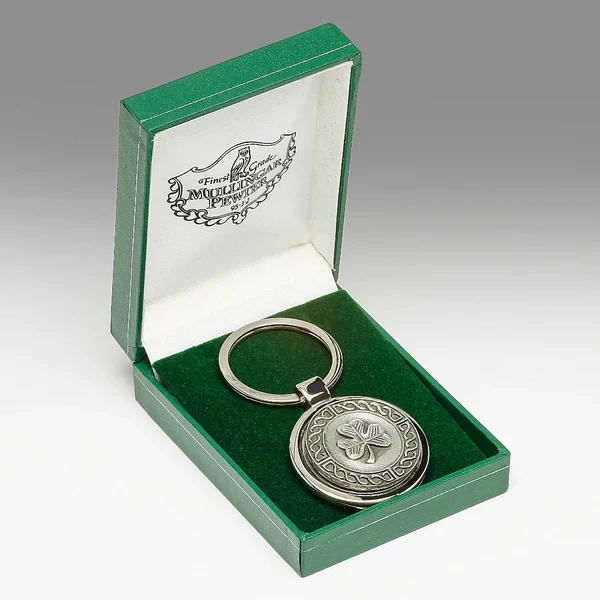Mullingar Pewter Shamrock Keyring