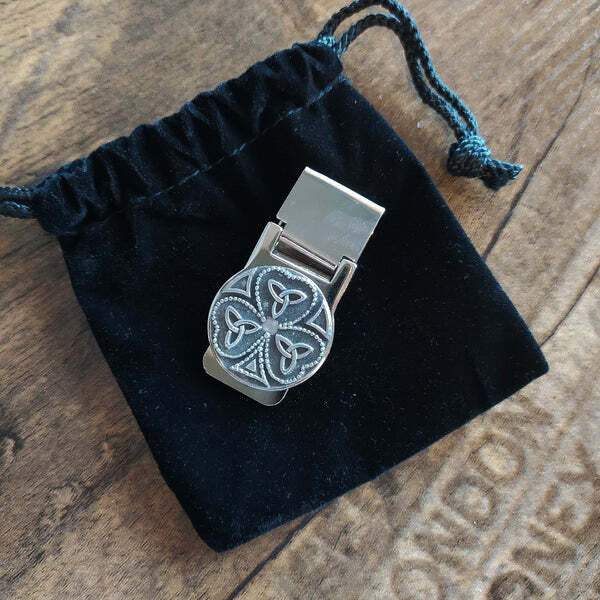 Mullingar Pewter Shamrock/Trinity Money Clip