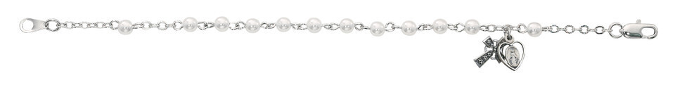 Youth Pearl Rosary Bracelet with Celtic Cross