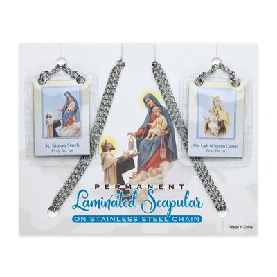 Machine Sewn Scapular on Stainless Steel Chains