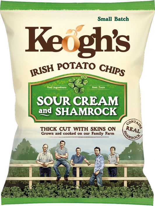 Keoghs Shamrock &amp; Sour Cream Crisps 40g