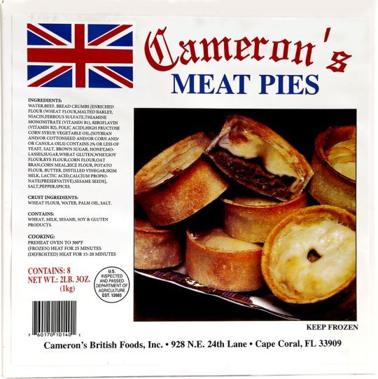 Cameron&#39;s Meat Pies 8pk