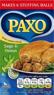 Paxo Sage &amp; Onion Stuffing
