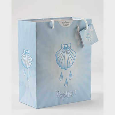 Baptism Boy Large Gift Bag with Tissue