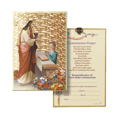 Communion Boy Gold Foil Mosaic Plaque