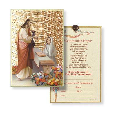 Communion Girl Gold Foil Mosaic Plaque