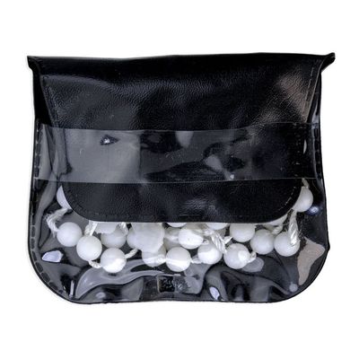 White Cord Rosary in Vinyl Pouch