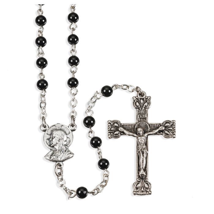 4mm Onyx Gemstone Rosary